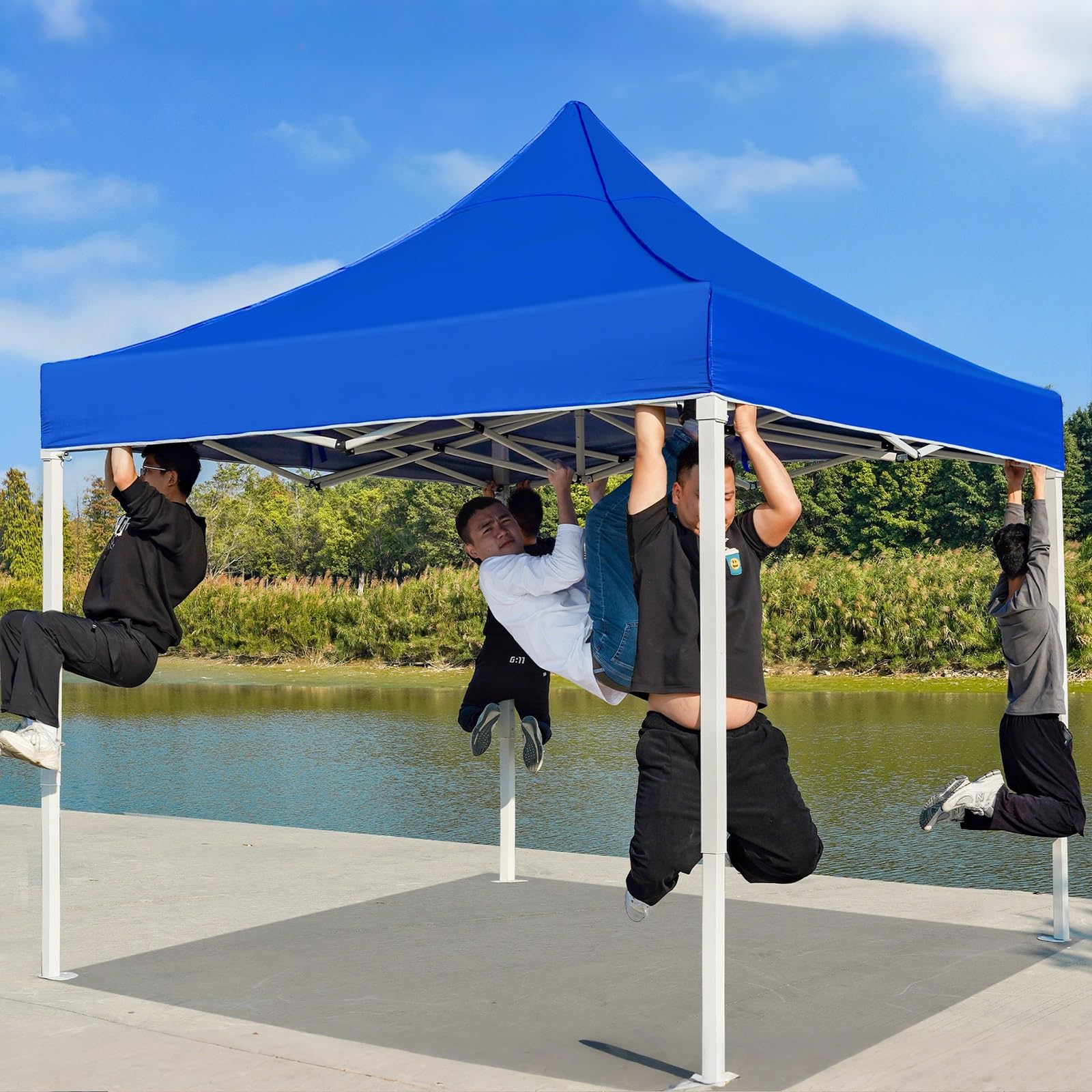 Amazon.co.jp: FORRTY 大型ワンタッチタープテント 4cm厚柱 四脚