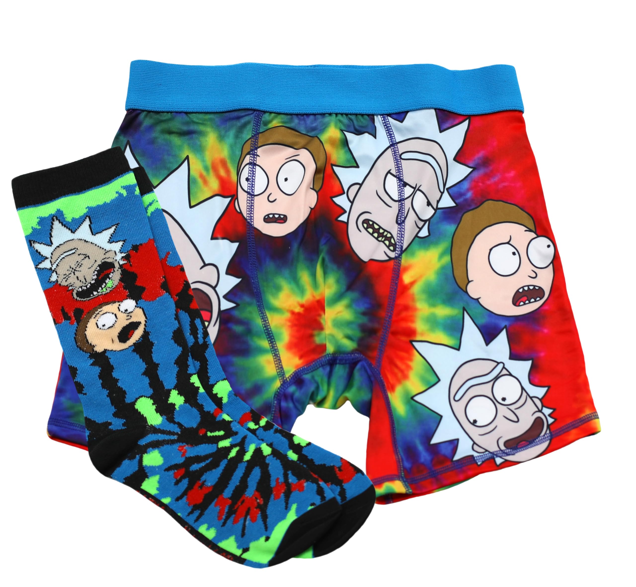 RICK AND MORTY Herren Boxershorts und Crew Socken Combo Set