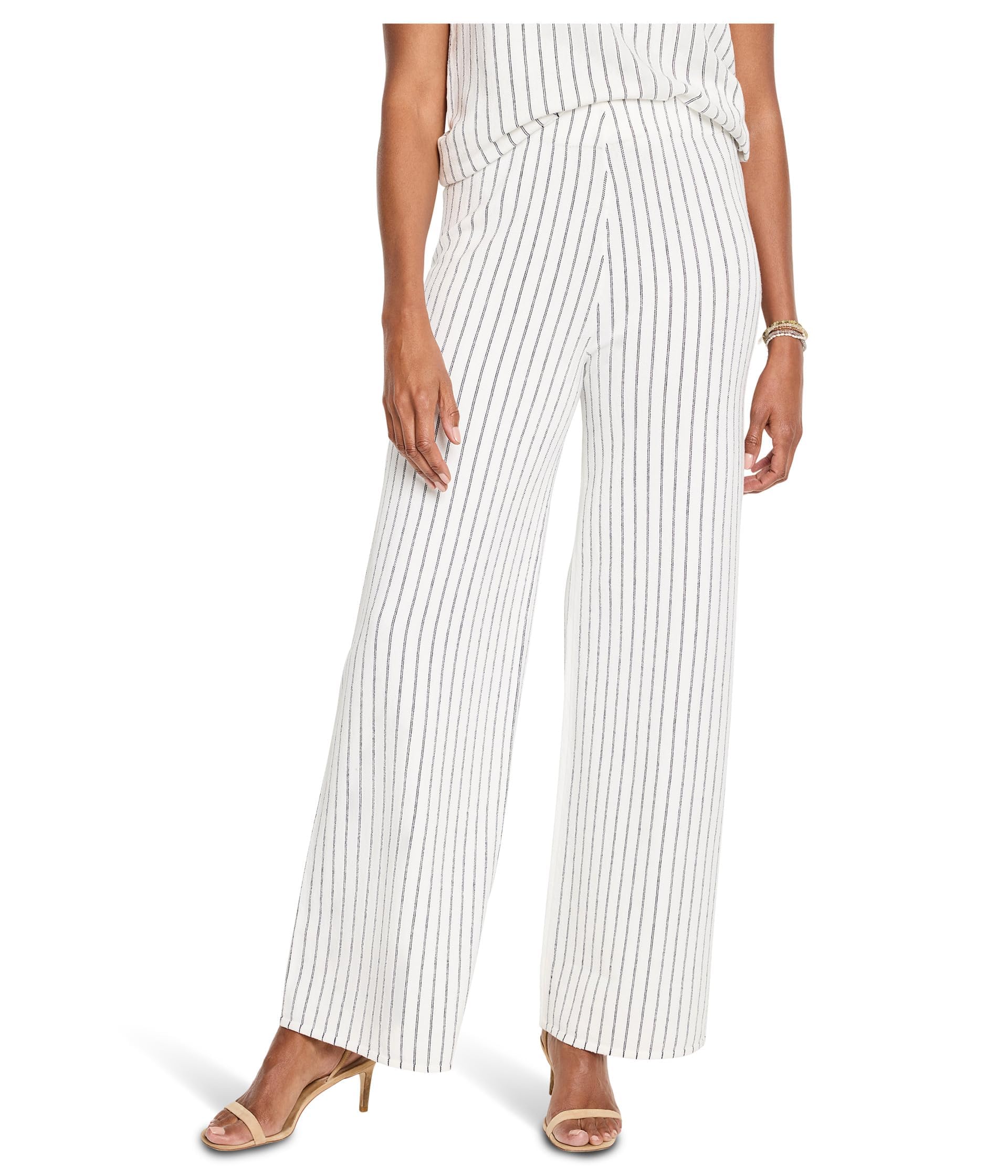 NIC ZOE Womens 30 Destination Stripe Wide-Leg Knit Pants