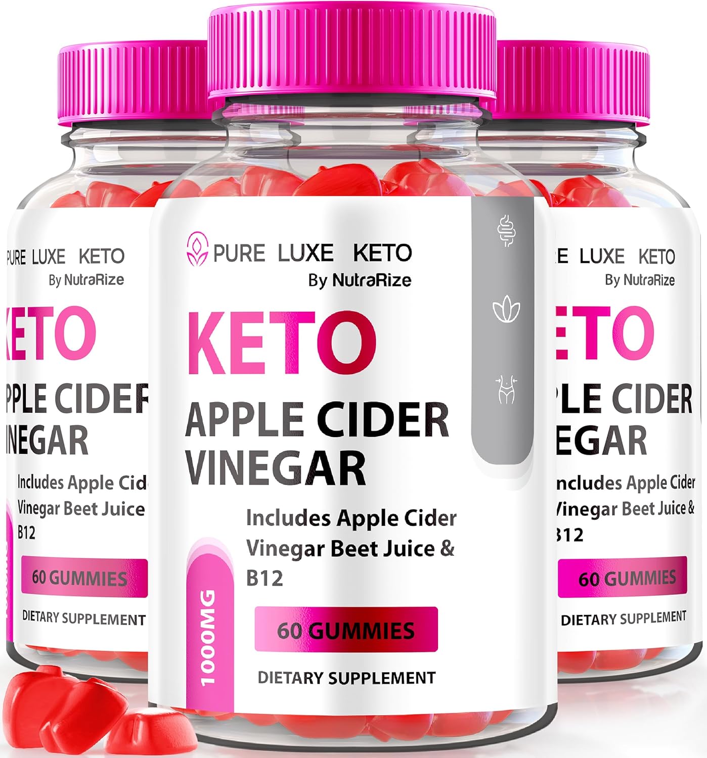 (3 Pack) Pure Keto Luxe ACV Gummies, Pure Luxe Keto ACV Advanced Formula, Pure Keto Luxe Gummies, Luxe Keto Plus ACV, All Natural Apple Cider Vinegar 1000MG, Keto + ACV Gummy, Reviews (180 Gummies)