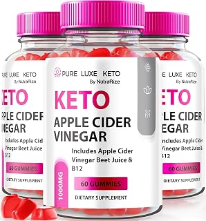 (3 Pack) Pure Keto Luxe ACV Gummies, Pure Luxe Keto ACV Advanced Formula, Pure Keto Luxe Gummies, Luxe Keto Plus ACV, All Natural Apple Cider Vinegar 1000MG, Keto + ACV Gummy, Reviews (180 Gummies)