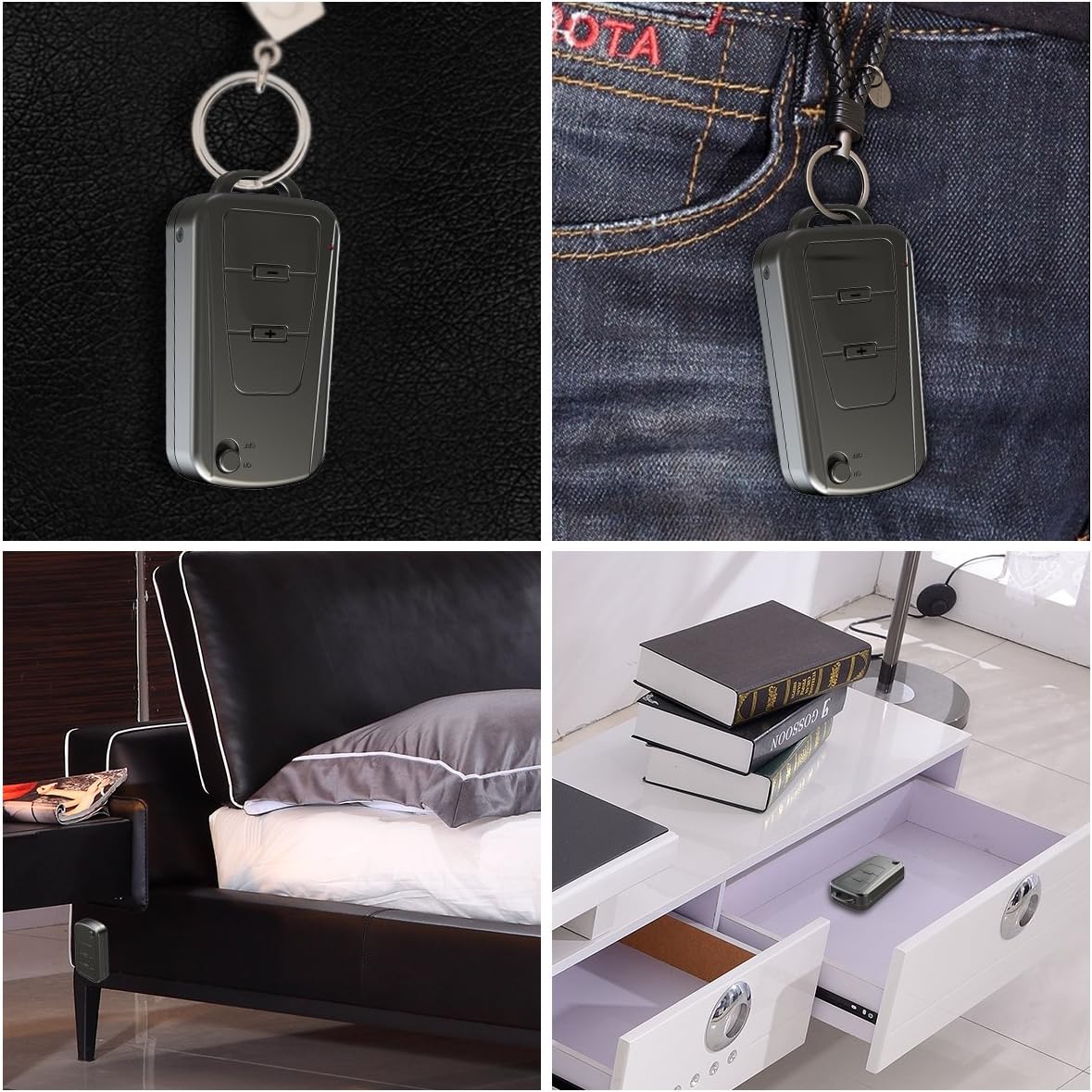 Vandlion V8 recorder in various discreet usage scenarios