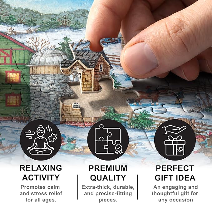 Puzzle Heartland Collection Snowball Ambush 550 piezas miniatura 4