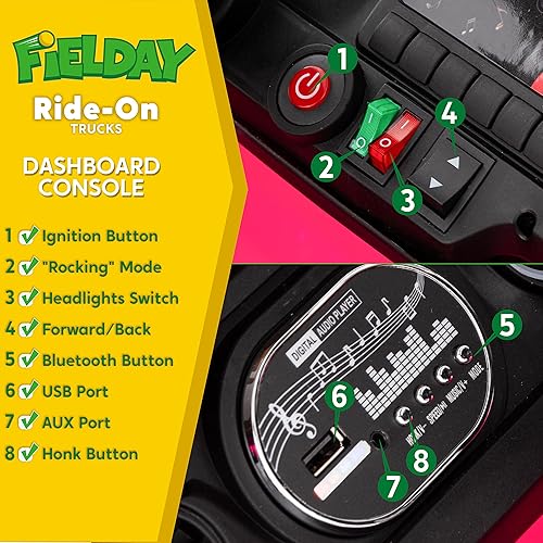 Miniatura 4 de JOYIN - Carro de viaje para niños de 12 V con control remoto para padres letreros de reproducción para niños automóvil de niños alimentado por pilas