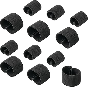 Wisdompro 12Pcs Elastic Loop Keeper for 1" Backpack Strap, 1 1/2" Wide Belt