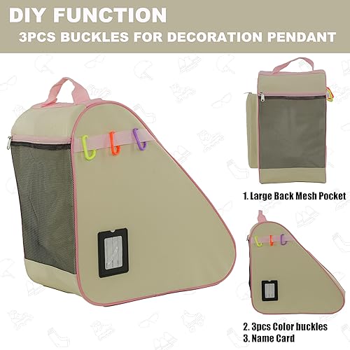 Miniatura 72 de Bolsa de patinaje para patines de hielo, en línea, patines y cuádruples - Niños y adultos Arco iris/Leo