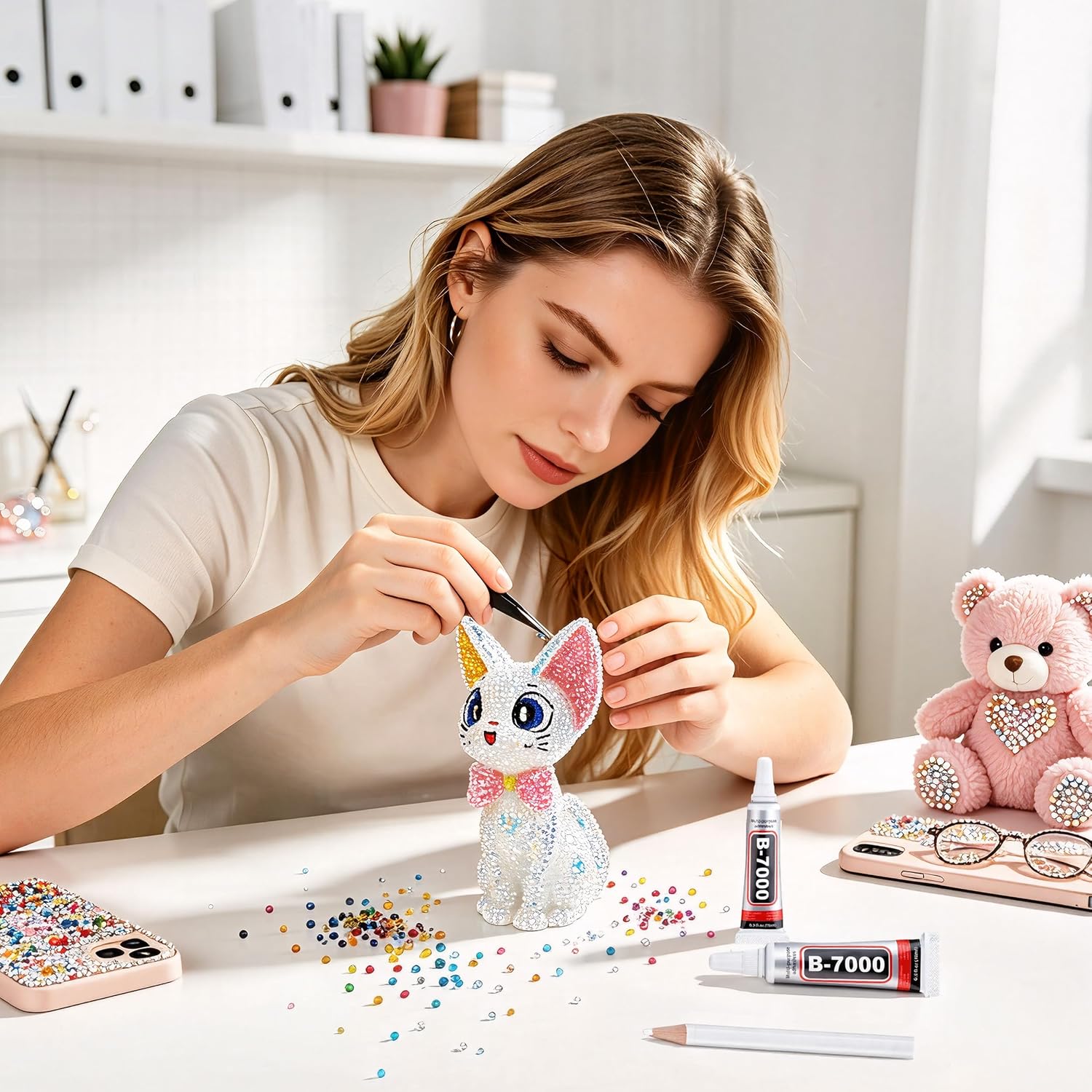 40000Pcs 40 Colors Resin Jelly Rhinestones for Bedazzling, 4mm Multicolor Resin Flatback Rhinestones Bedazzled Kits, for Diamond Art DIY Crafts, Clothing, Shoes, Nail Art Decoration, Phone-BKRF