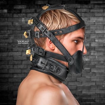 S Lockable Head Harness with Muzzle