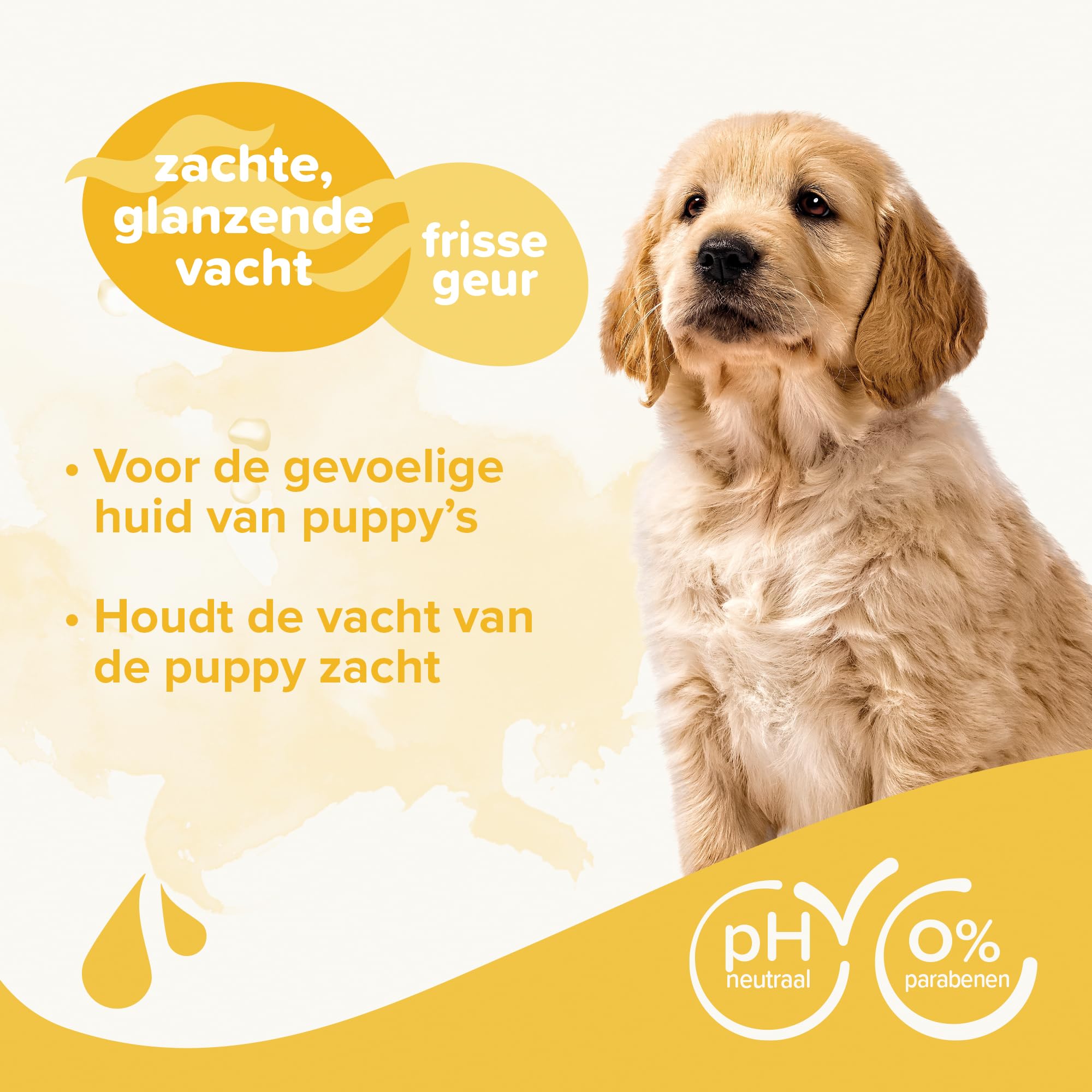BEAPHAR – Shampooing Essentiel pour Chiot – Extra-Doux – Poil Doux – Contient de la Camomille et de l'Aloe Vera – sans parabène ni Silicone – pH Neutre – Produit Vegan – Prêt à l'emploi – 250 ML
