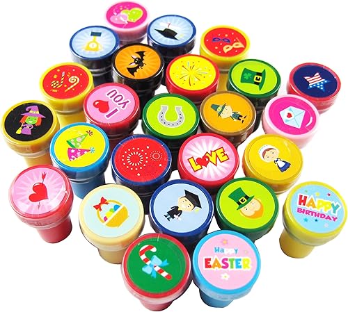 Miniatura 4 de Tiny Mills - 60 sellos surtidos para días festivos y ocasiones para niños