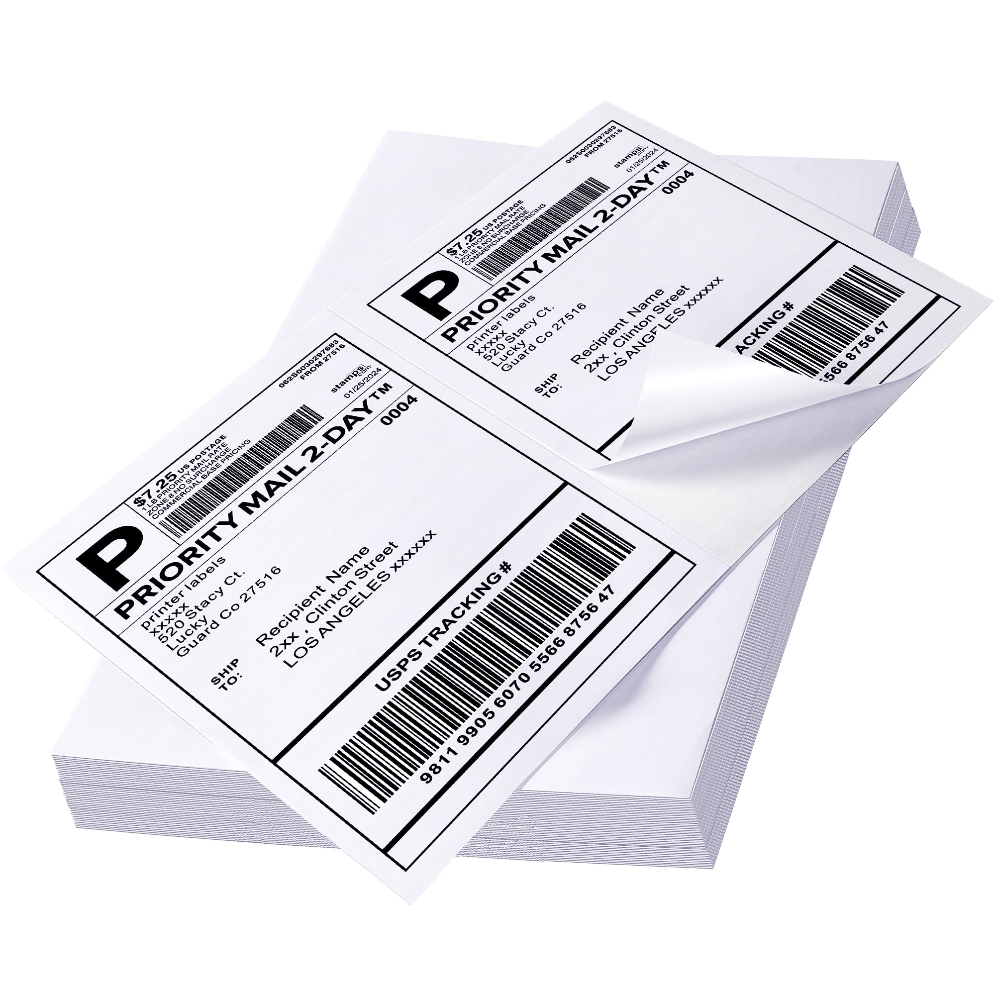 Snapklik.com : 300 Label Paper For Printer 8.5" X 5.5" Half Sheet ...