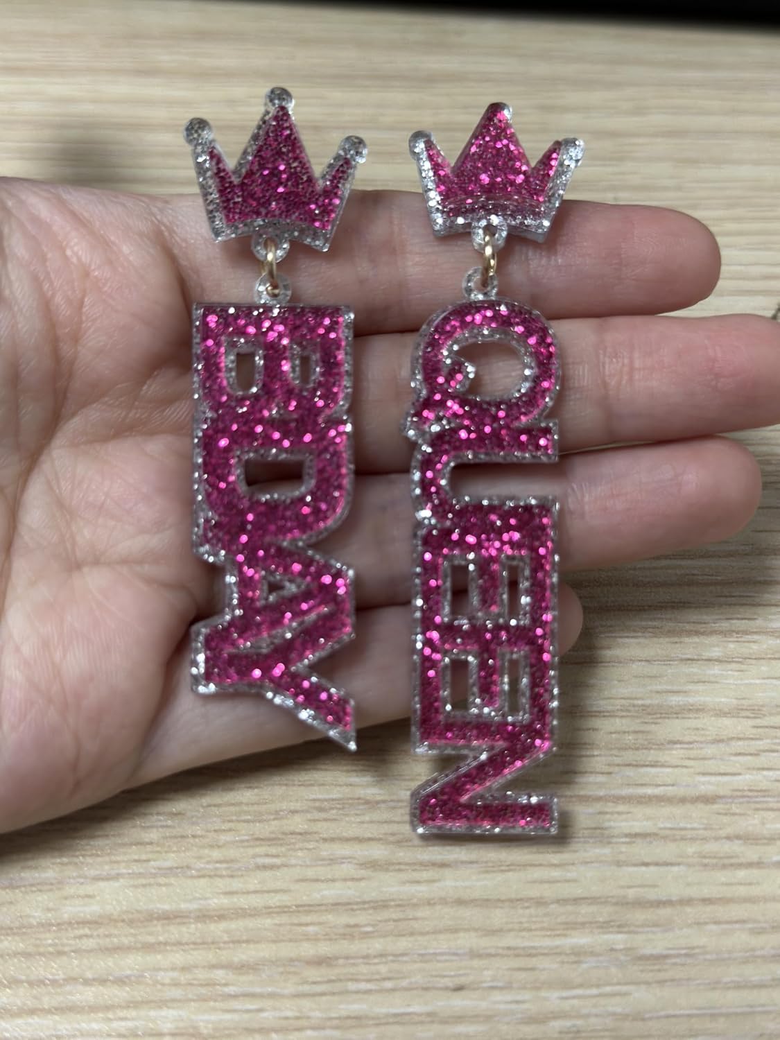 Glitter Birthday Queen Letter Dangle Earring for Women Colorful Acrylic Happy Birthday Candy Earrings Christmas Gifts Jewelry
