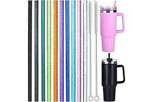 ALINK 10 Pack Color Replacement Straws for Stanley Tumbler