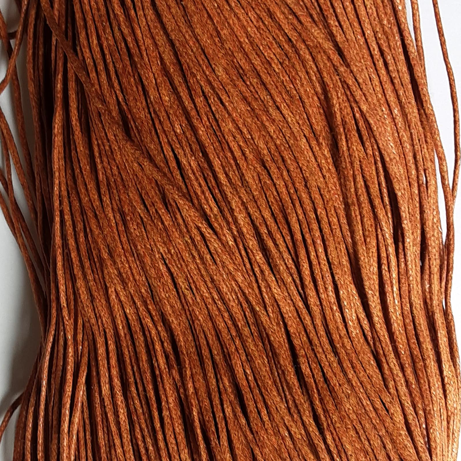 1.5mm Waxed Cotton Cord 6 meters for jewellery & craft making (Lt.Brown)