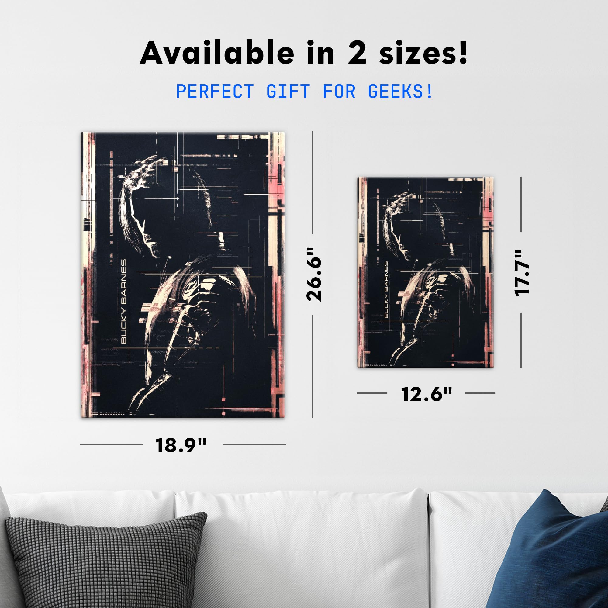 Displate Metall poster Marvel Thunderbolts Bucky Black Größe M | Bild Plakate für Schlafzimmer Dekor, Geschenke. Magnetische Befestigung Wandposter, Wanddeko. Metall Wandkunst.