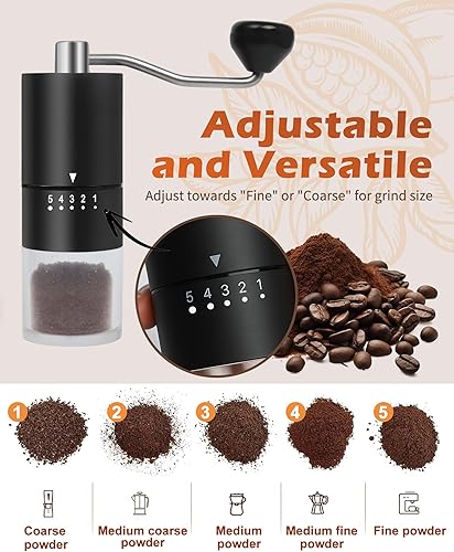 Miniatura 7 de HS-003-SSBurr-Black Molinillo de café manual