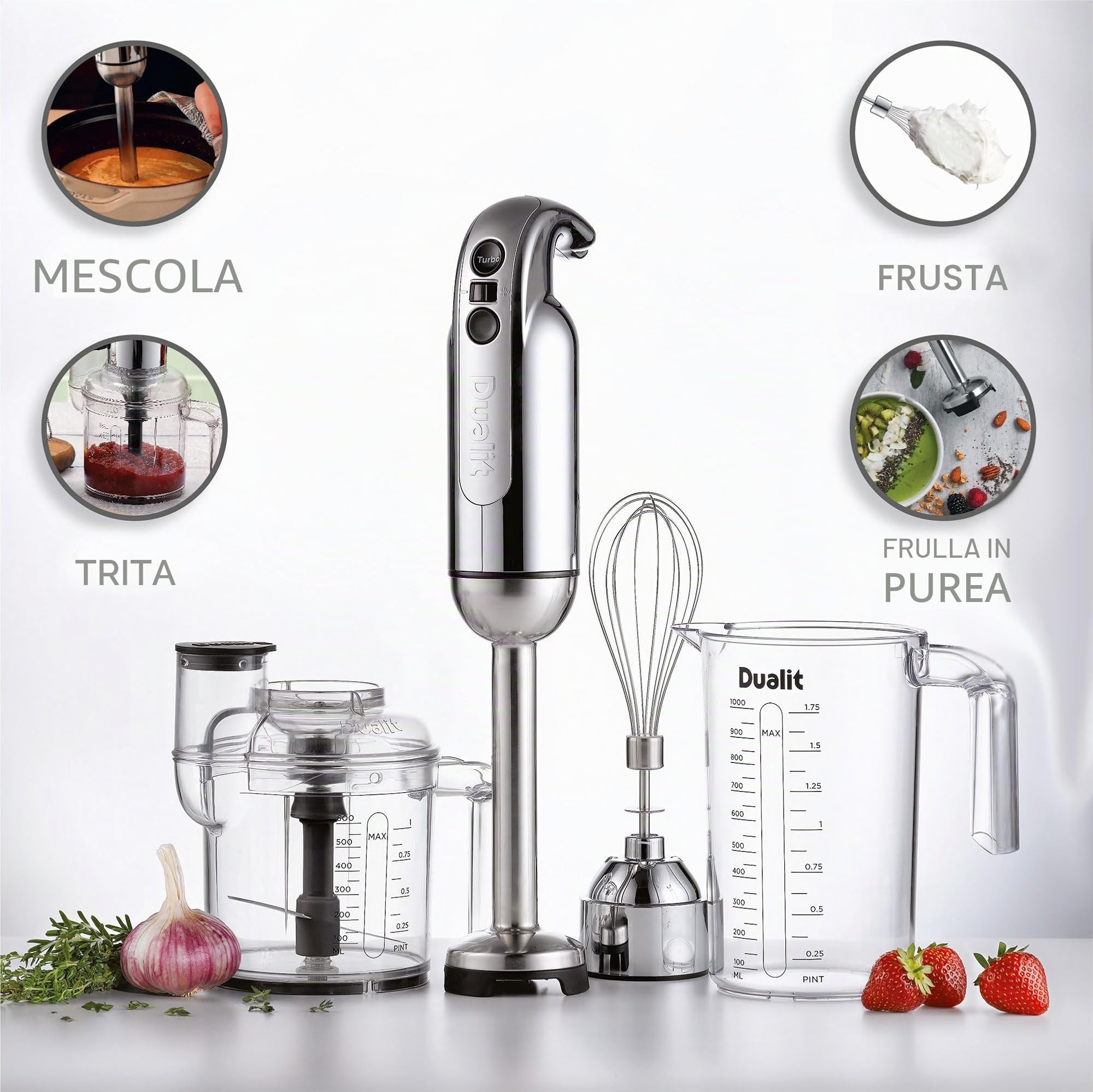 Dualit 88930 Frullatore ad immersione 1L 700W Acciaio inossidabile frullatore