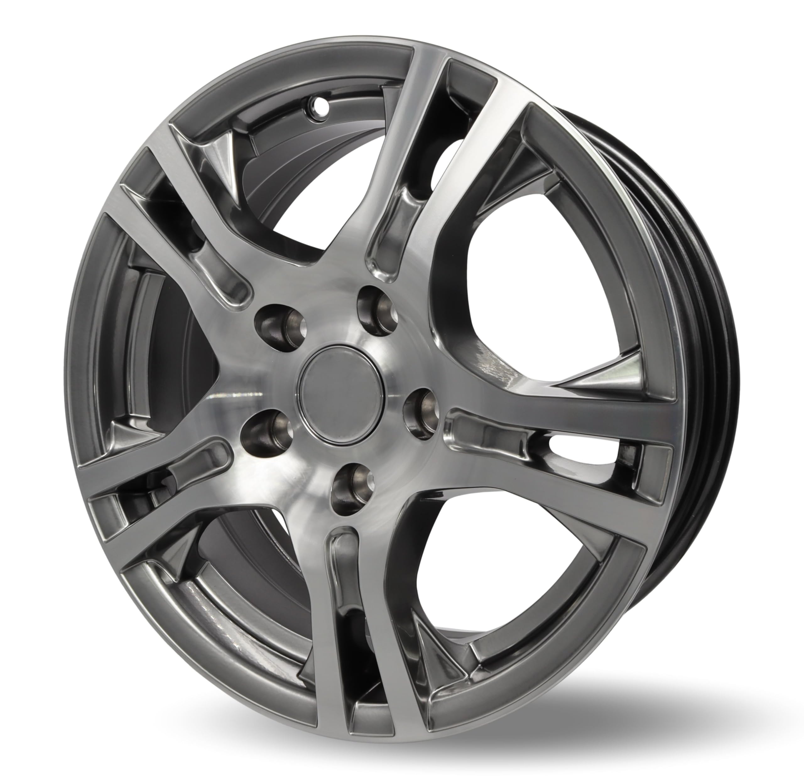 Tomason Germany TR7 6015 6Jx15 112x5 ET30 1000kg silber/hyperblack z.B. Hobby, Caravan, Trailer, Anhänger