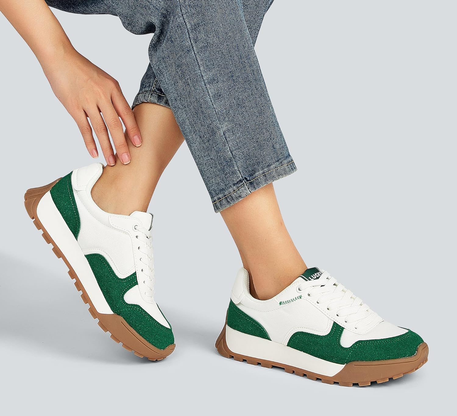 LUCKY STEP Women's Platform Canvas Sneaker Casual Lace-up Stylish Tennis Running Retro Classic Trainers Walking Fashion Sneakers - Image 6