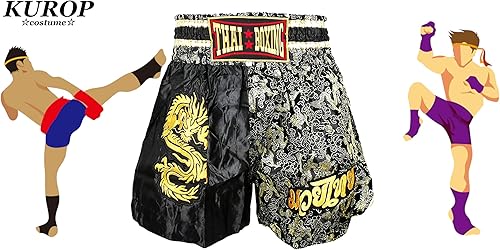 Miniatura 3 de Boxeo Muay Thai Shorts Trunks MMA Artes Marciales Kickboxing Lucha Deporte Ropa