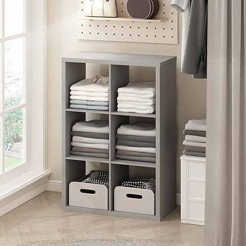 Miniatura 28 de Furinno Organizadores y almacenamiento de armario cúbicos, organizador de armario de 2 cubos, almacenamiento de armario con estante abierto, marco