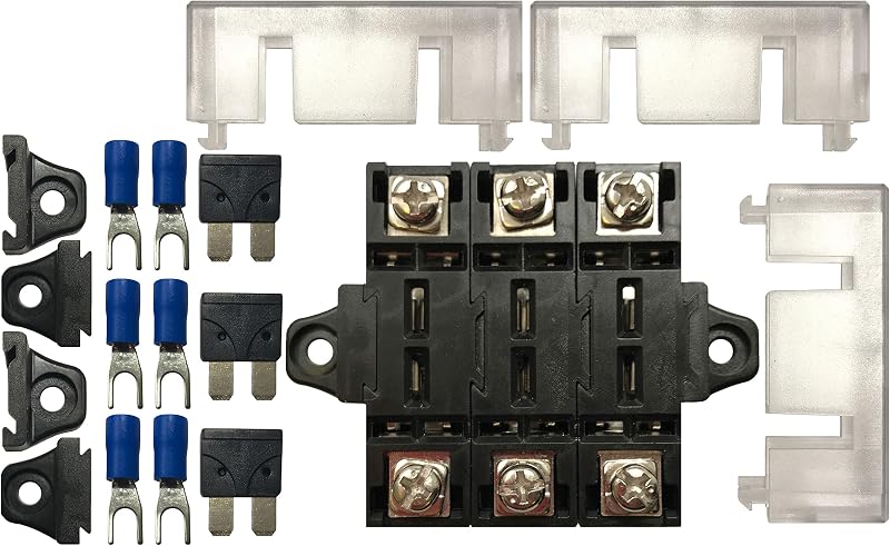 Porta-fusível em linha empilhável Sherco-Auto ATMFP para fusíveis lâmina ATO/ATC e ATM/MIN – 3 unidades