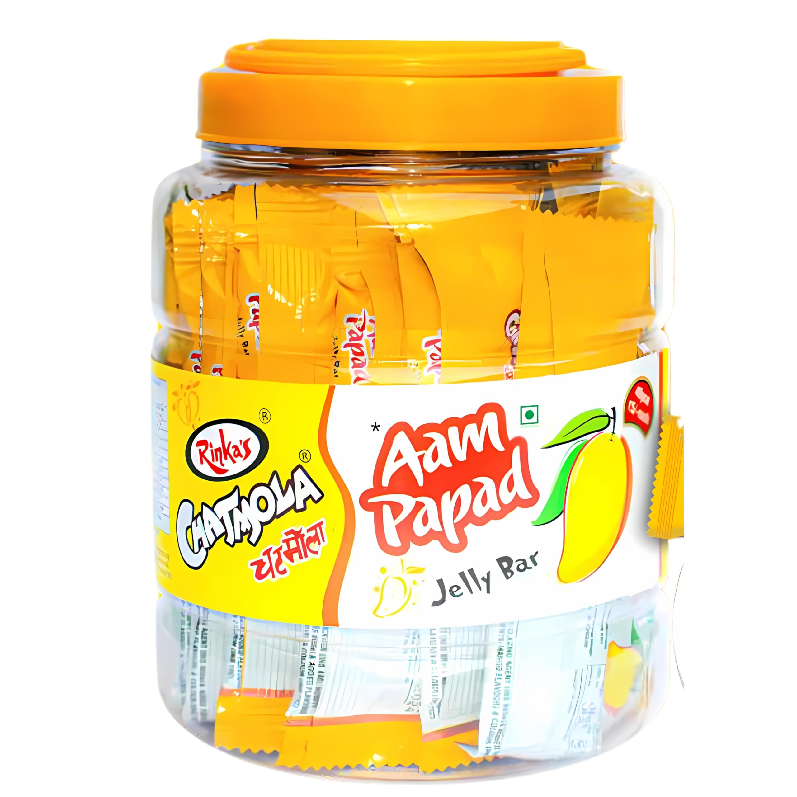 Rinka’s Round Jar Aam Papad Jelly Bar - 560 g / 40 pce | Aam Papad | Healthy Fruit Snacks Aamras Papad | Slice Aam Papad | Mango Jelly | Khatta Mitha, Real Pulp Mango Papad, Ratnagiri | Aam Jelly Bar-image-25