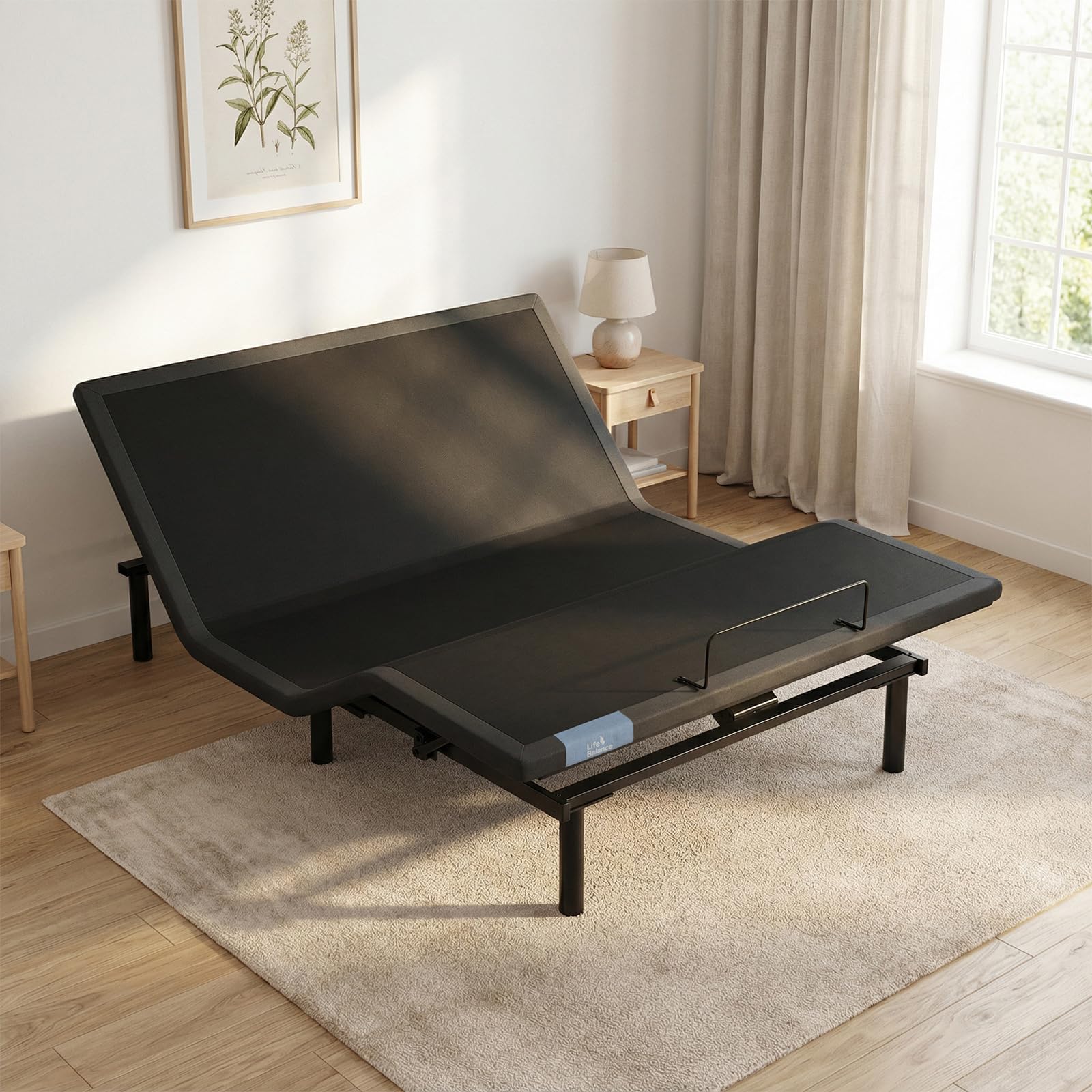 Adjustable Bed Frame Twin XL Head Foot Incline with Wireless Remote Zero Gravity Anti-Snore Modes Adjustable Height Bed