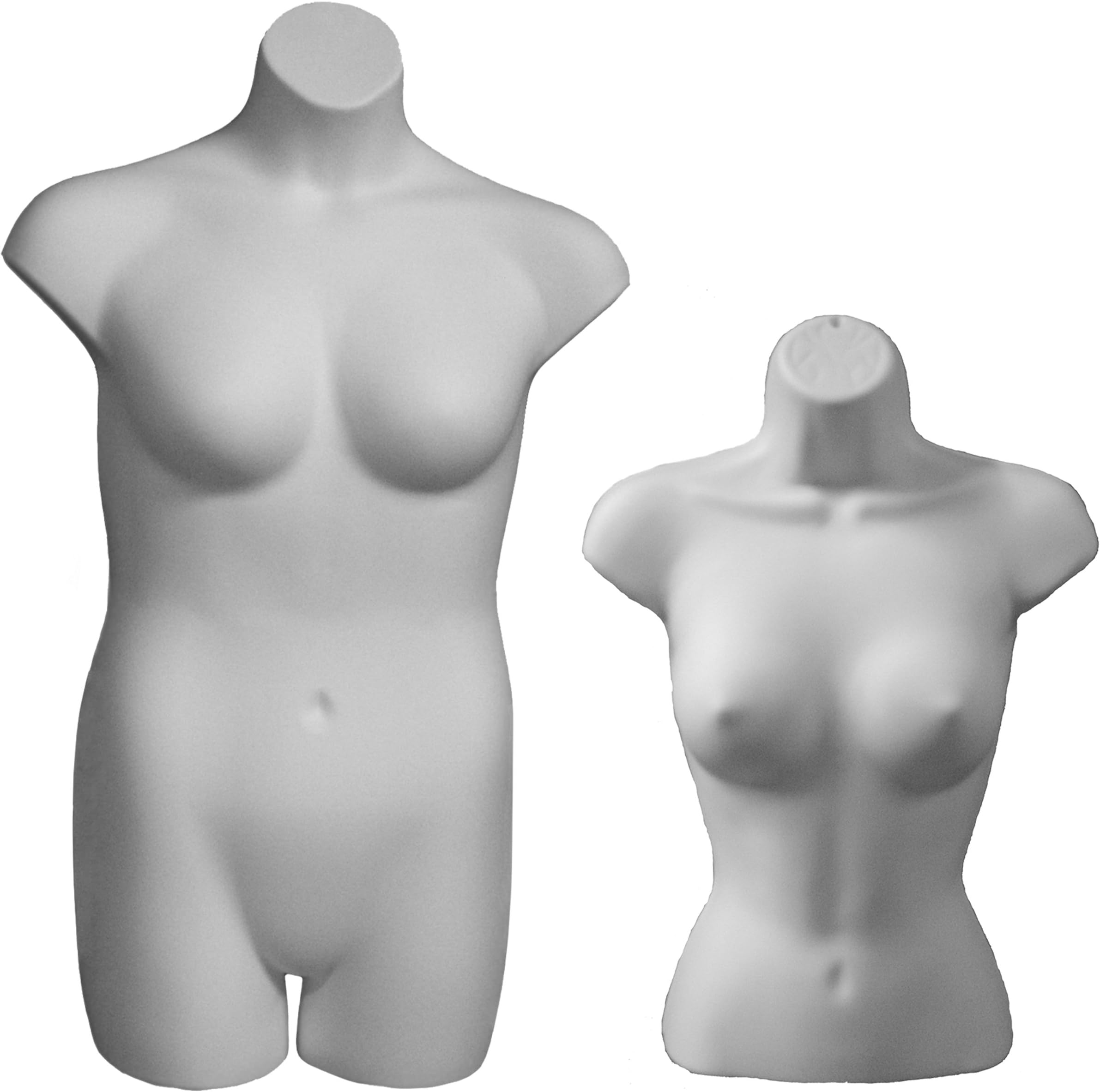 Female Torso & Plus Size Display Forms, White