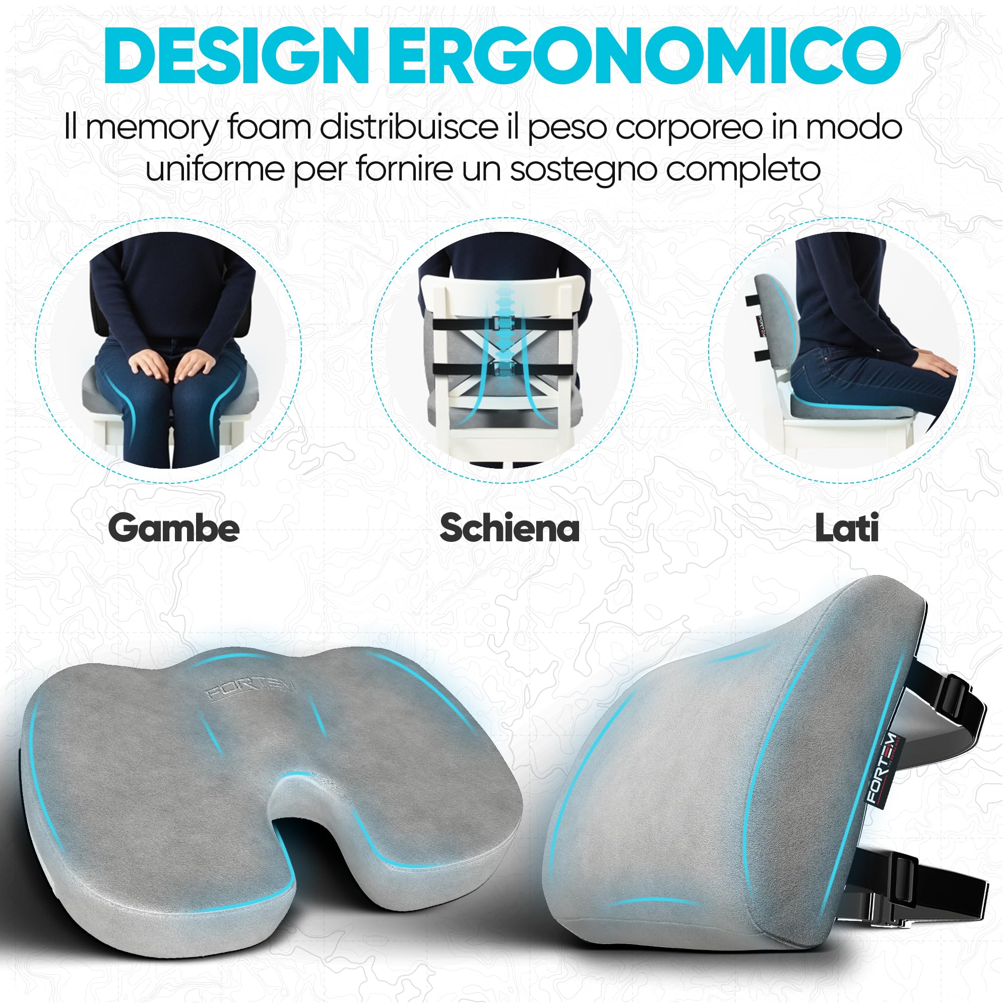 Cuscino Per Sedia Da Ufficio Cuscino In Memory Foam Per Alleviare Il Dolore Al Coccige Cuscino Emorroidi Uomo