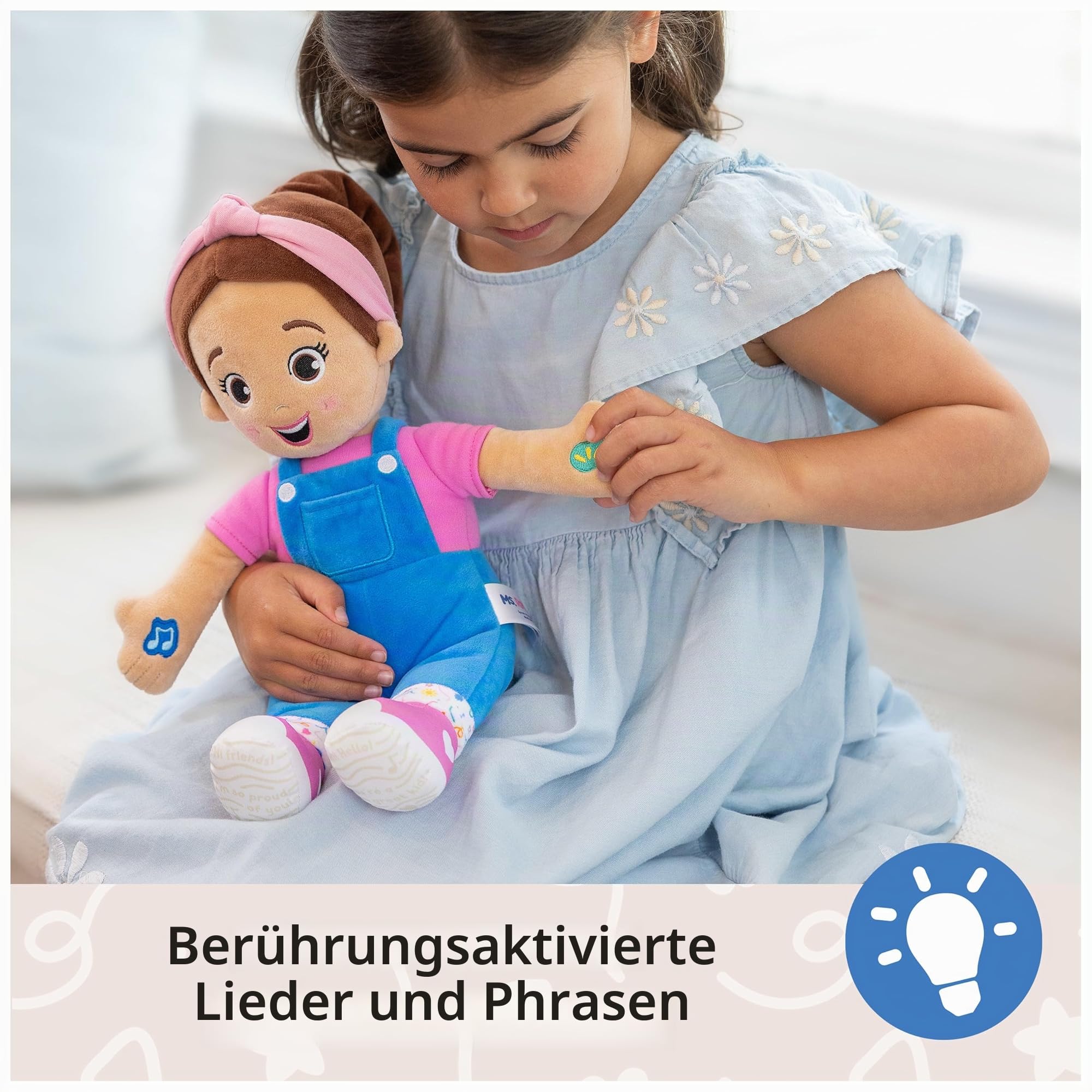 Ms. Rachel Speak & Sing Puppe 40,6 cm hoch, interaktives Spielzeug mit 4 Liedern & 16+ Sätzen, Kleinkindspielzeug für Mädchen und Jungen im Alter von 6 Monaten bis 3+ Jahren