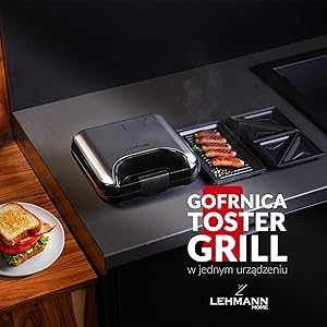 LEHMANN Opiekacz 3w1 Gofrownica