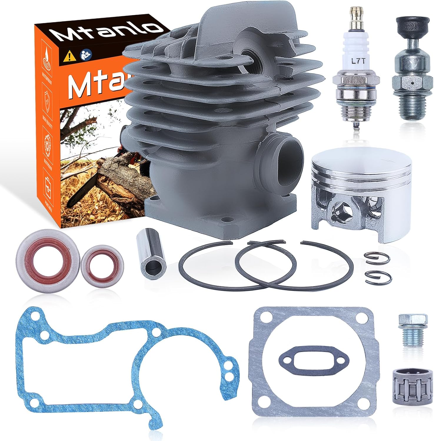 44.7mm Cylinder Gaskets For Stihl MS260 Pro 026 Chainsaw Top Engine Rebuild Kit, Cylinder Piston Kit, Gasket Set, Oil Seal Set, Needle Bearing, Spark Plug, Cylinder Plug