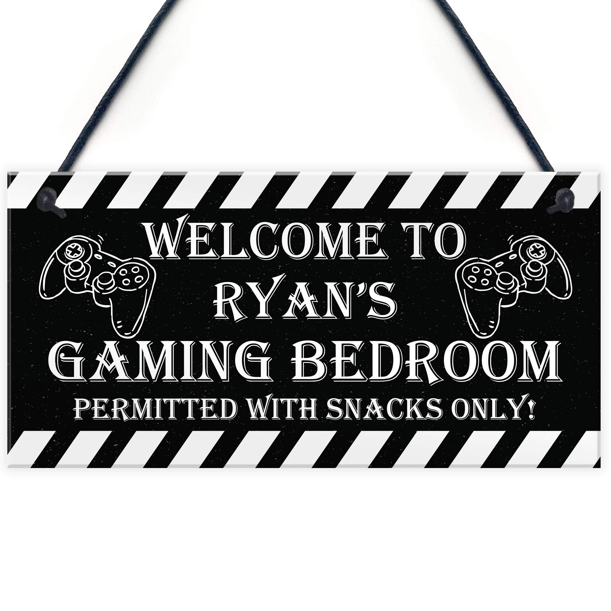 Personalised Funny Gamer Gift Lover Gift Games Room Bedroom Man Caven Gaming Sign