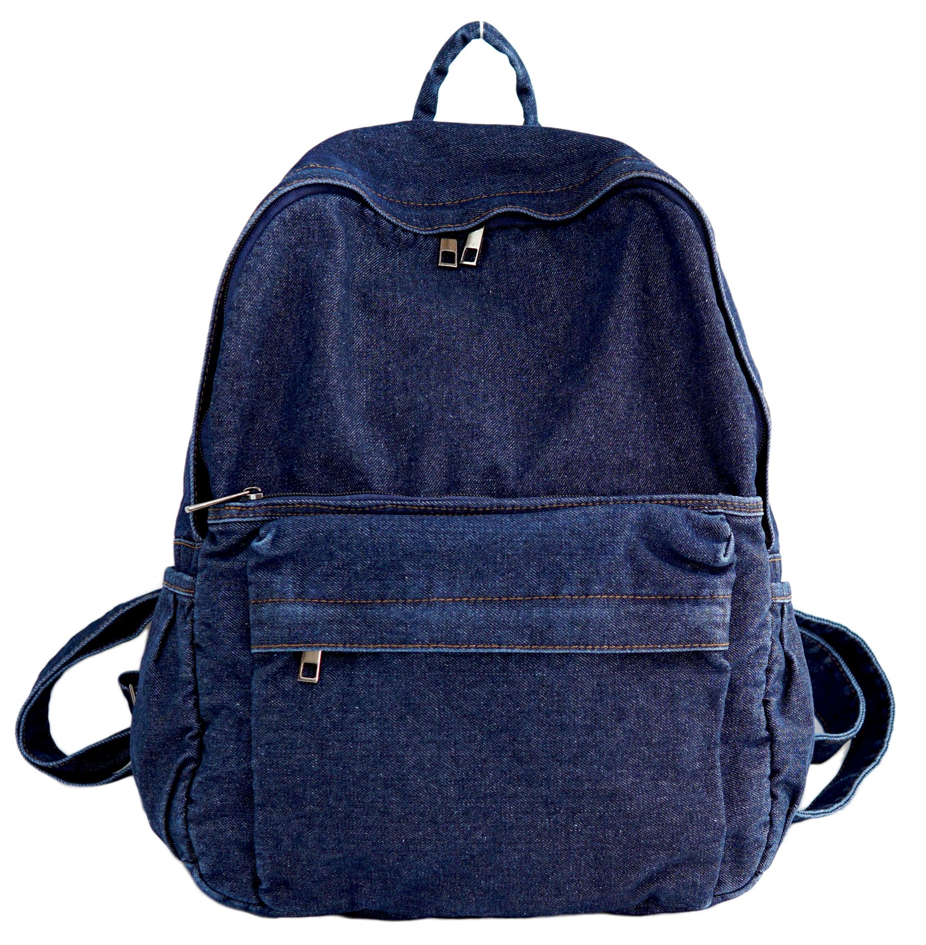 YunZh Denim Backpack Casual Style Lightweight Jeans Backpacks Classic Retro Travel Daypack