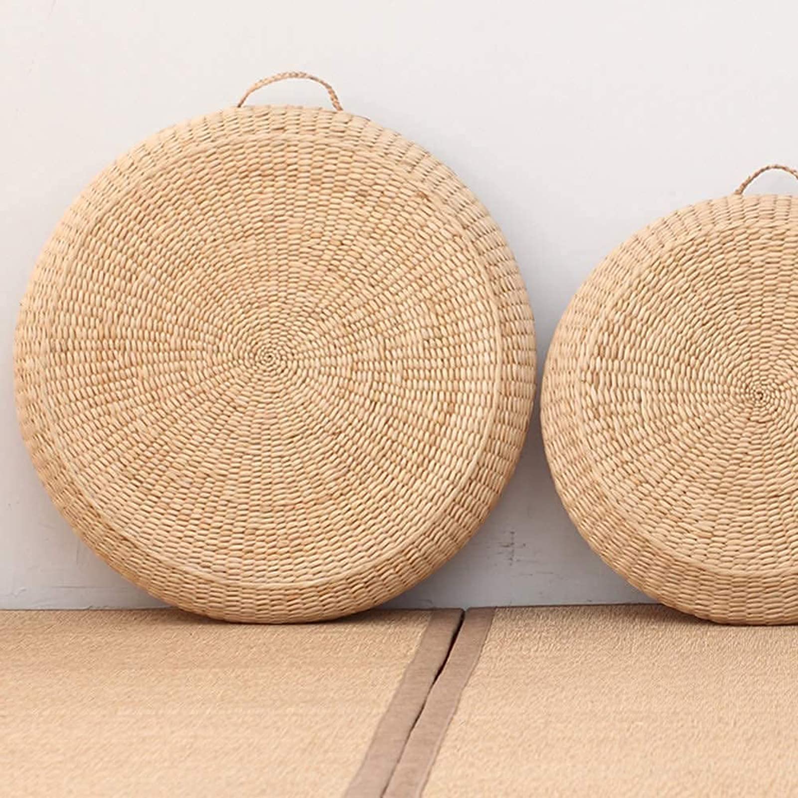Cojín Tipo Tatami Japonés De Paja Natural - Suave, Ecológico Y Perfecto Para Meditación O Yoga