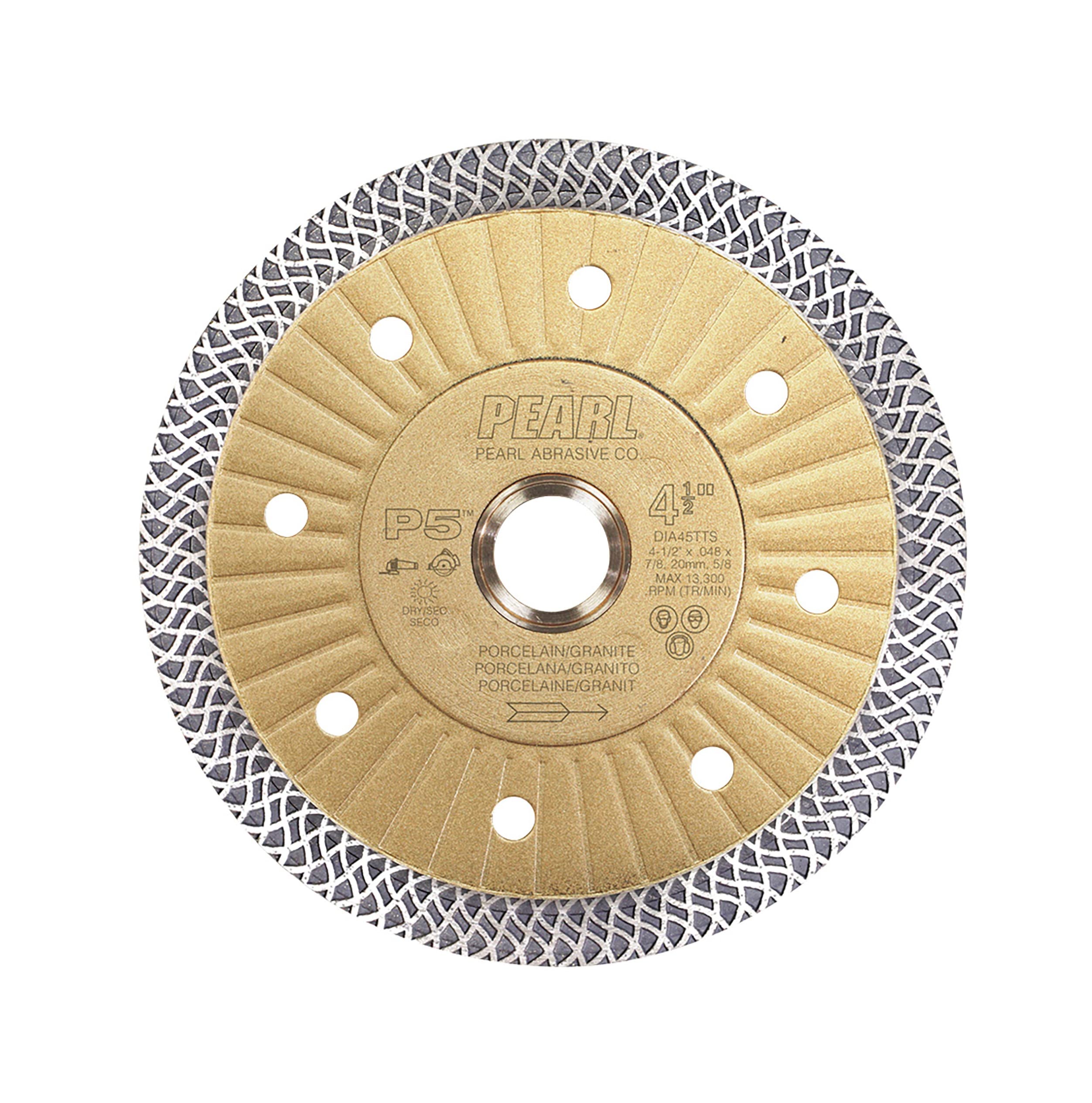P5 Thin Mesh Turbo Blade 4 1/2" 5/8"-20mm-7/8 Arbor