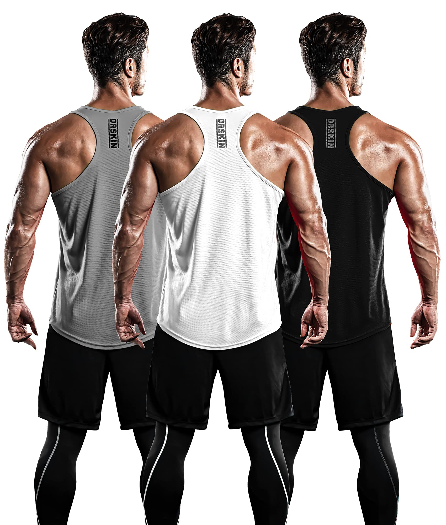 DRSKINMen’s Compression Pants Sports Tights Leggings Baselayer Running Workout Active Yoga Dry Thermal Wintergear