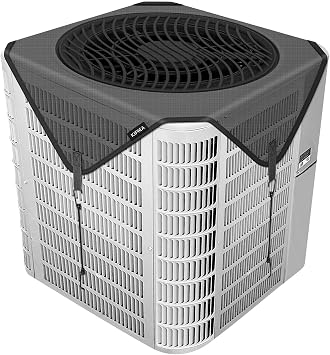 Kipiea Central Air Conditioner Mesh Covers for Outside Units, Top Universal Upgrade Mesh Outdoor AC Unit Cover Defender for All Seasons 28" x 28"