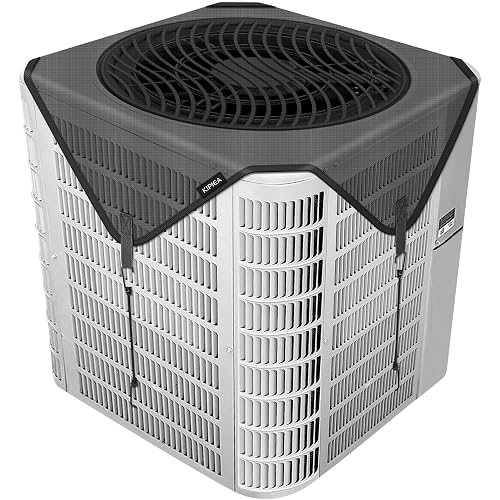 Kipiea Central Air Conditioner Mesh Covers for Outside Units, Top Universal Upgrade Mesh Outdoor AC Unit Cover Defender for All Seasons (38" x 38")