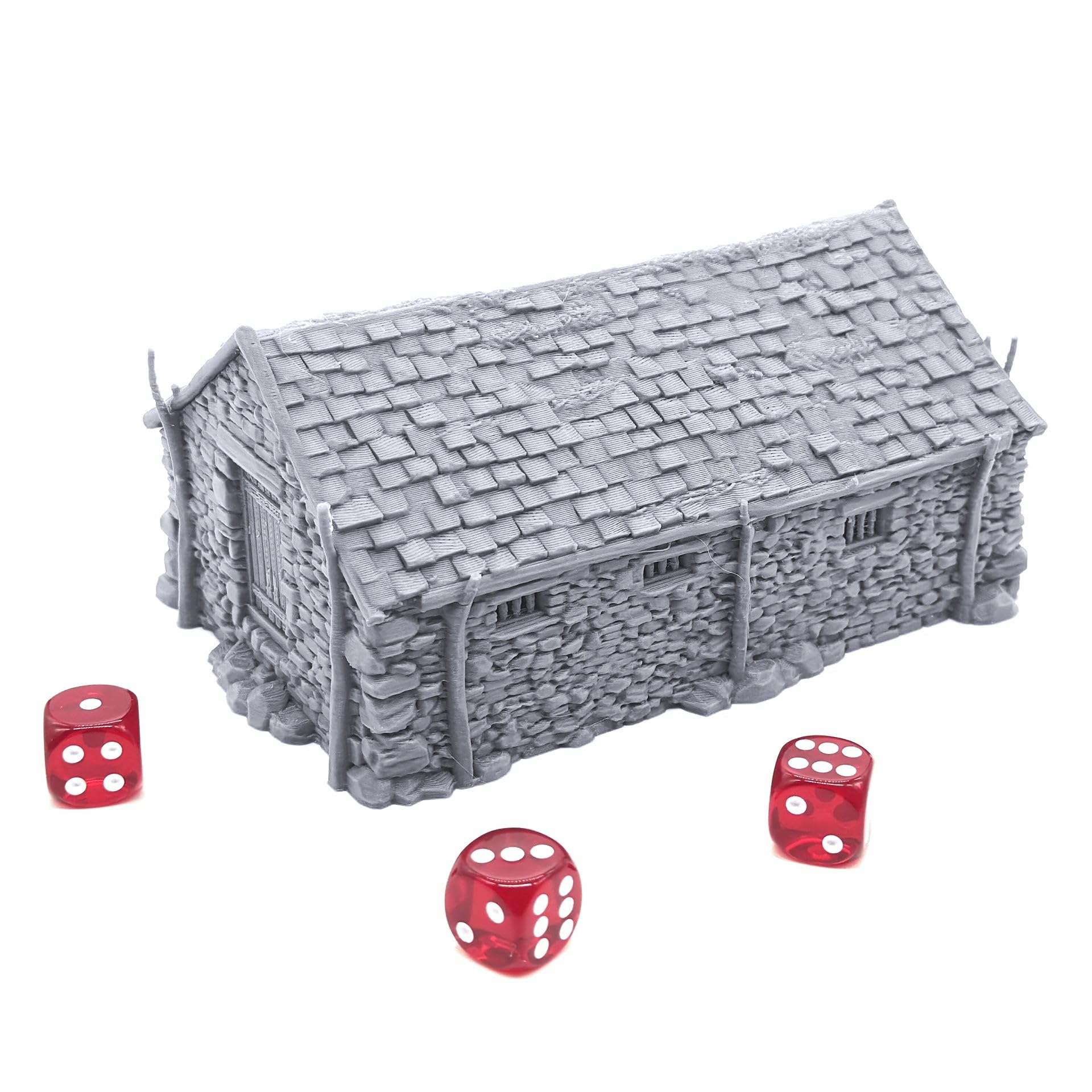 EnderToys The Stone Barn by Printable Scenery, 3D Printed Tabletop RPG Scenery and Wargame Terrain 28mm Miniatures