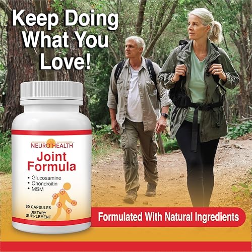 Miniatura 7 de Fórmula articular con glucosamina, condroitina y MSM, 60 cápsulas (1 botella) CúrcumaSuplemento de apoyo articular para huesos, espalda, rodillas,