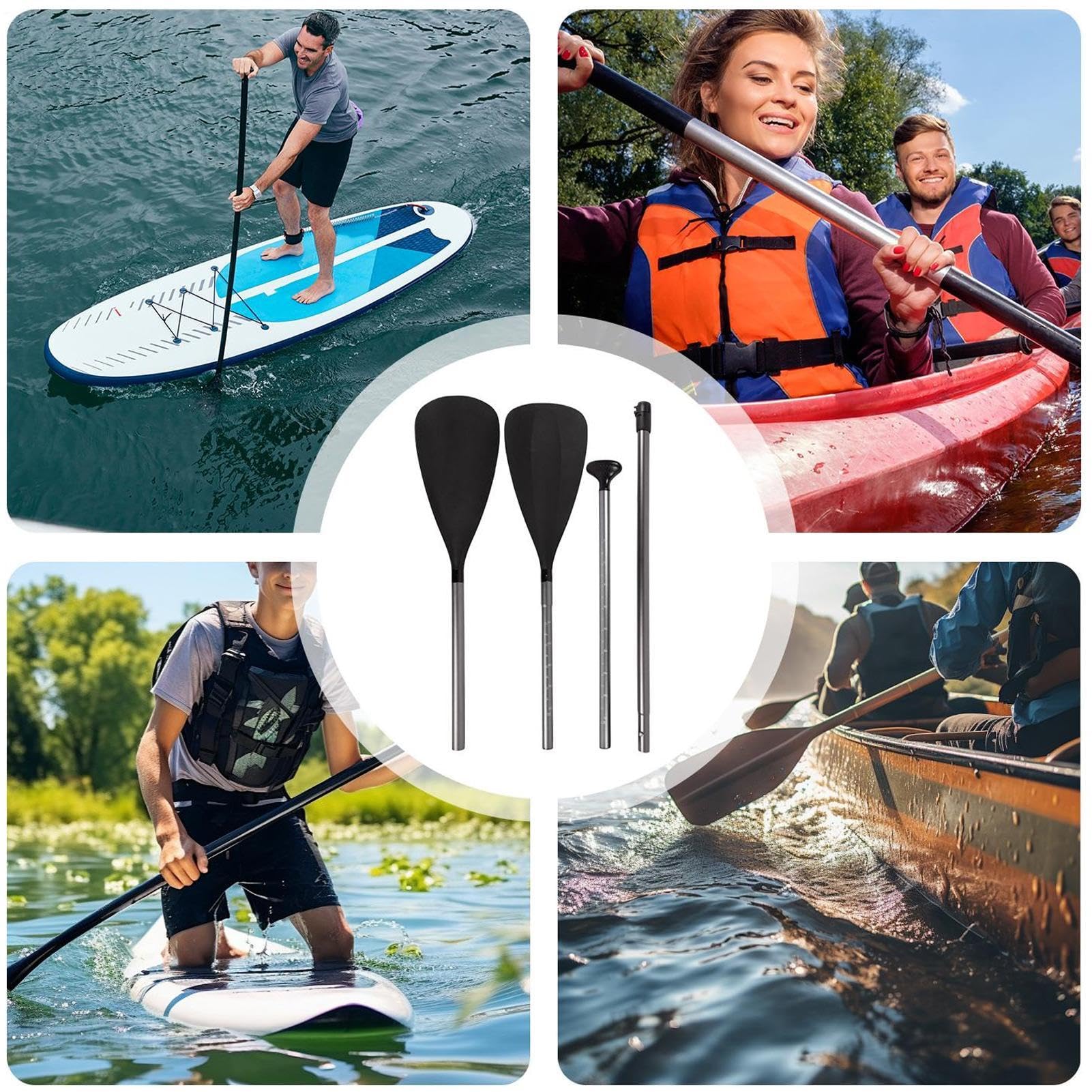 Wiosło do przenośna nastawna deska | Wiosła do kajaków i łodzi Do wędkowania, kajakarstwa, paddleboardu, wody, jeziora, dzieci, młodzieży, wiosłowania,