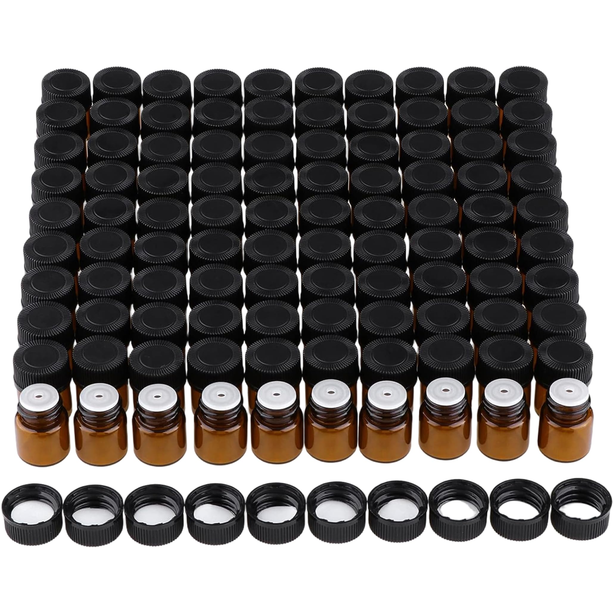 Botellas de aceite esencial de vidrio vacías para llevar muestras de perfume de viaje