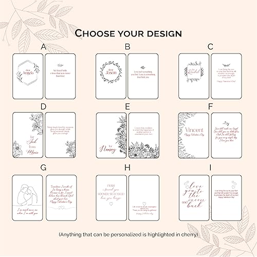 Miniatura 6 de Love Wood Wedding Anniversary Card Engagement Postcard with stand First Anniversary Greeting Card Gift for Boyfriend Valentines Day Birthday for Mom