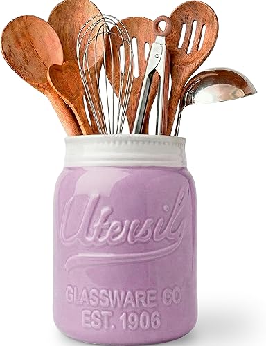 Miniatura 9 de Comfify Tarro de boca ancha para utensilios, organizador decorativo de utensilios de cocina, apto para lavavajillas, organizador de cocina azul Azul