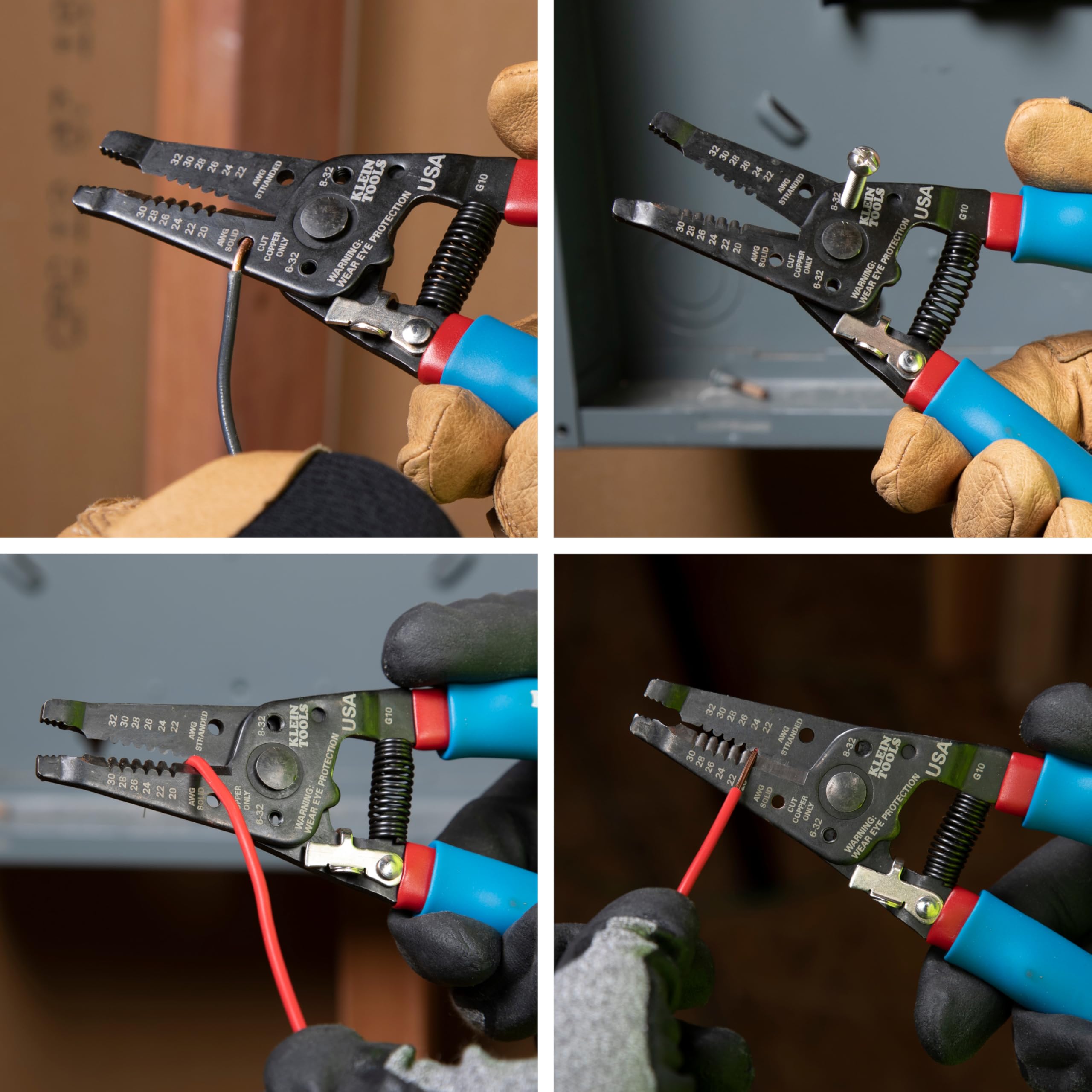 Ściągacz izolacji i obcinacz do drutu litego 20-30 AWG i 22-32 AWG KLEIN TOOLS 11057, niebieski