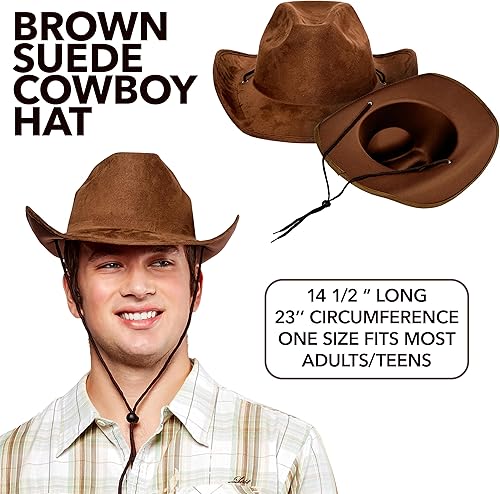 Miniatura 6 de Brown Adult Cowboy Hat