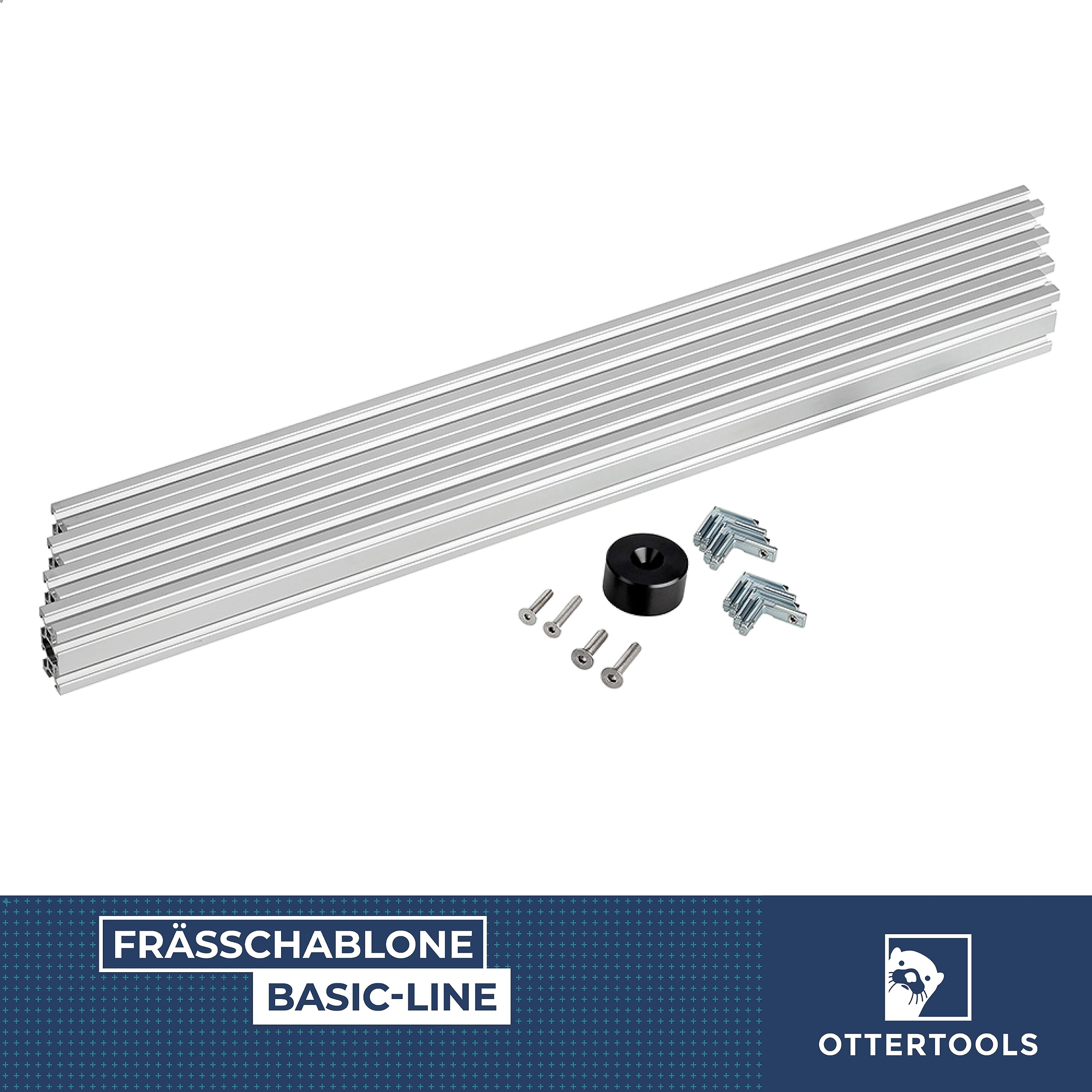 Plantilla de fresado Basic Line para cortes rectangulares con la fresadora - ajustable (1000 mm x 1000 mm)