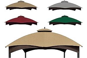 SCOCANOPY Beige Ripstop Top Cover for Lowe's Allen Roth 10X12 Gazebo - Perfect Match